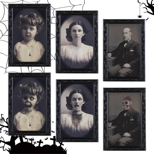 Haunted House 3D Face Changing Frame – Scary Halloween Decoration